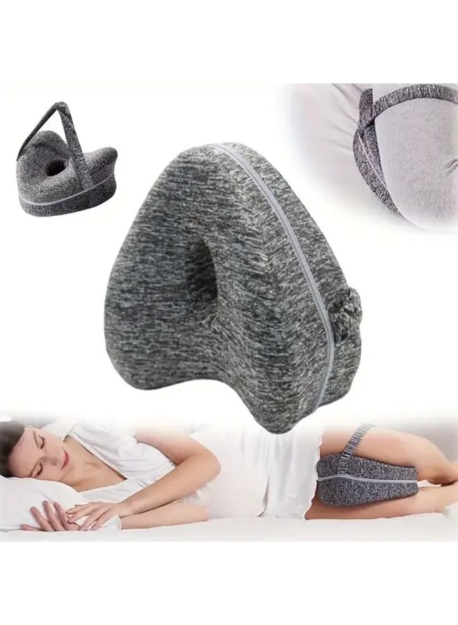 Blue Leg Pillow for Side Sleepers Ergonomic Sleep Alignment Comfort Support - Image 1