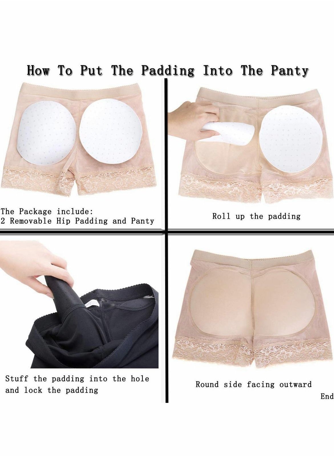 Excefore Fake Butt Pads for Women Bigger Butt Padded Underwear