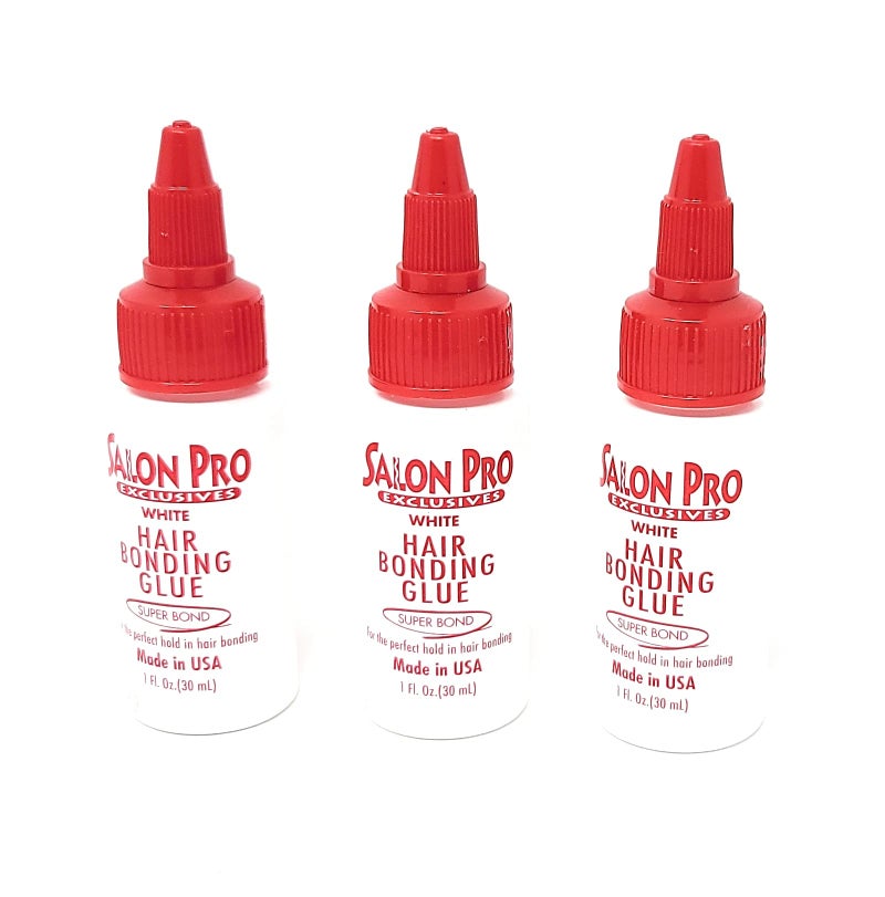 Salon Pro White Hair Bonding Glue [Super Bond] 1 Oz,Pack of 3 - Image 1