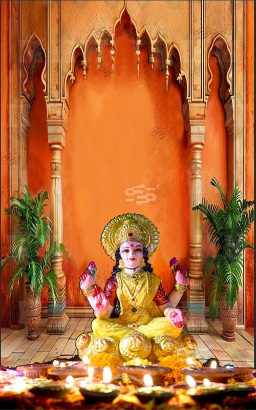 S2S Stylish Arch Tree Backdrop Cloth for Pooja Decoration Traditional, Background Decoration Cloth | Curtain Cloth for All Festival, Functions & Ceremonies - (5 x 8 Feet) (Arch Tree) - Image 2