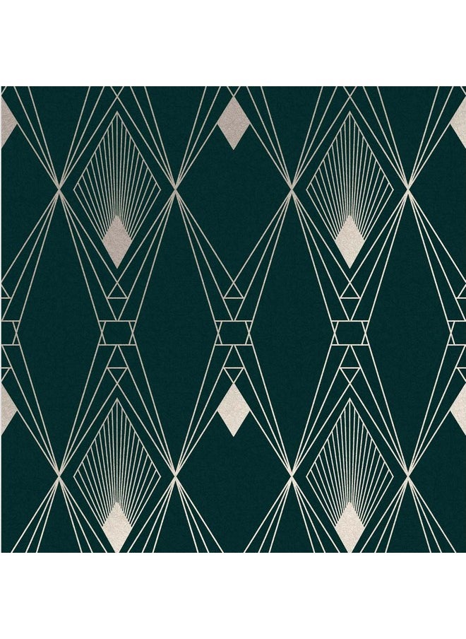 Next Deco Geometric Teal Removable Wallpaper  - Image 1