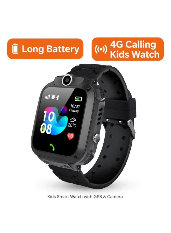 Nabi Kids Smart Watch for Boys & Girls – Touchscreen Smartwatch with Camera, Games, Alarm, Music Player, Interactive Features & Easy Controls – Fun Gift for Children – Black - Image 1