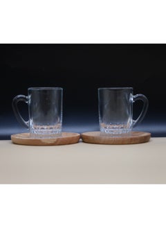 SIGMA Glass Two-Piece Glass Cup and Wooden Saucer Set  - Image 3
