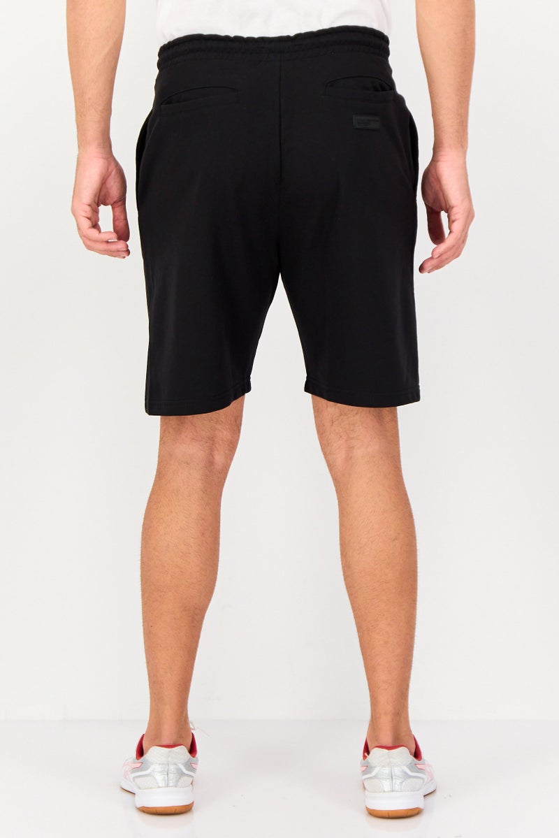 Blank Essentials Men Brand Logo Basic Shorts, Black - Image 3