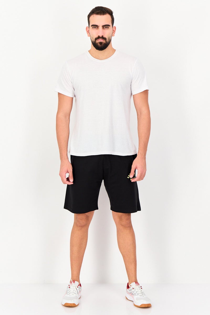Blank Essentials Men Brand Logo Basic Shorts, Black - Image 2