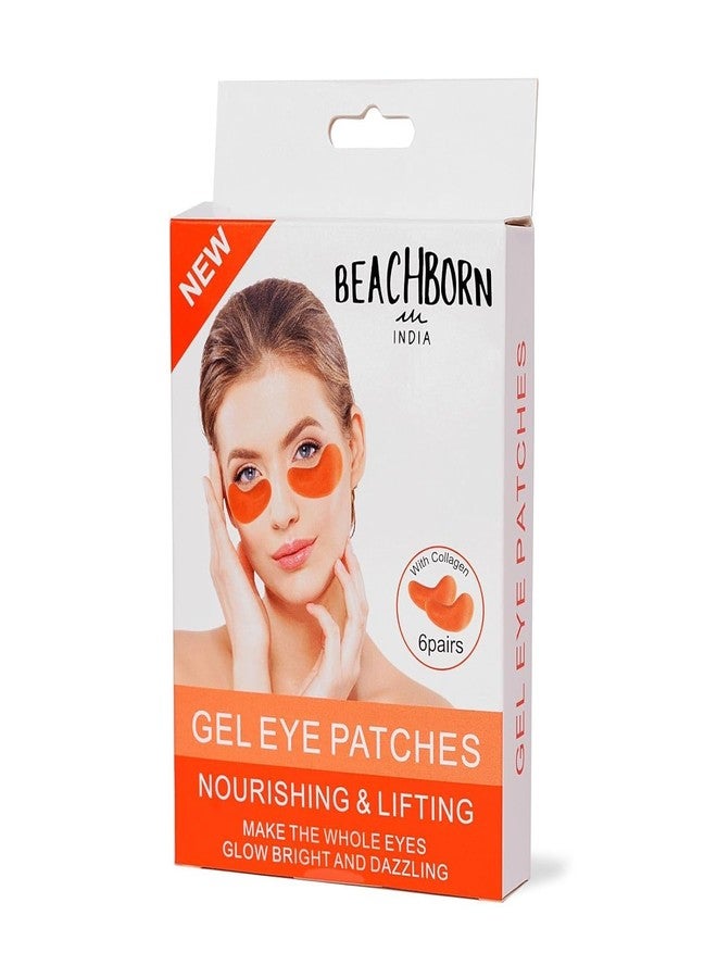 BEACHBORN INDIA Gel Eye Patches 6 Pairs Nourishing & Lifting Hydrating & Refresh for Puffy Eyes, Under Eye Bags & Dark Circles, Natural Collagen Eye Gels Pads, Crystal Anti-Aging Eye Mask - Image 1