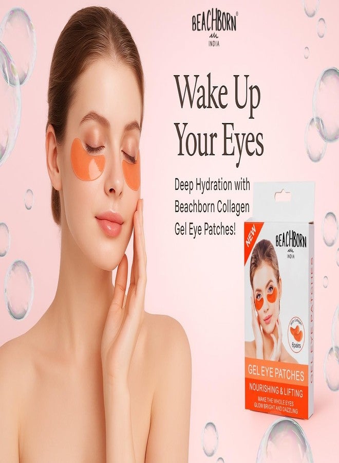 BEACHBORN INDIA Gel Eye Patches 6 Pairs Nourishing & Lifting Hydrating & Refresh for Puffy Eyes, Under Eye Bags & Dark Circles, Natural Collagen Eye Gels Pads, Crystal Anti-Aging Eye Mask - Image 3