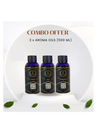 3 Diffuser Aroma Oils Combo - Aromatherapy - Long-Lasting Freshness, Inviting Ambiance (500ml x 3) - pzsku/ZA541E31EBDD6AB2B8499Z/45/1750941233/a1e59045-8fee-48cb-b23f-085aa077a2ed
