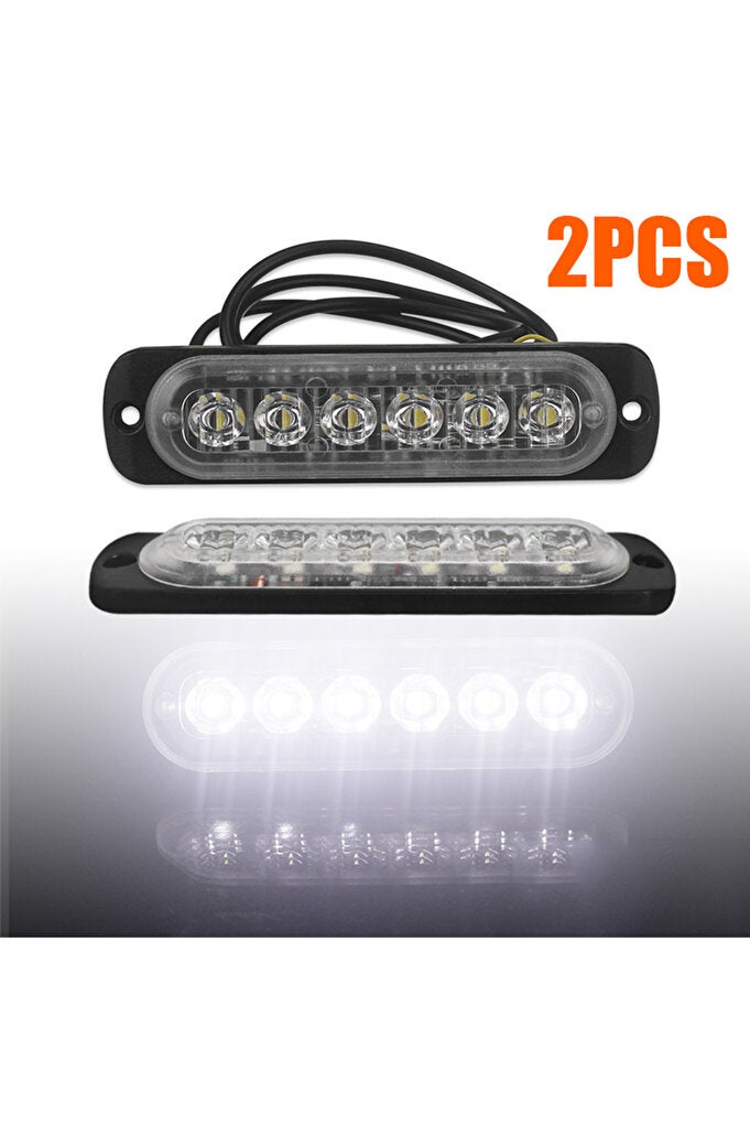 ريحني 2 قطعة، أضواء ضباب 12V-24V، ضوء عمل LED، ضوء كشاف لسيارة الطرق الوعرة، أضواء خارجية بيضاء، 6 مصابيح SMD LED... - Image 1