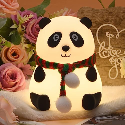 Zilloquil Silicone Cute Panda LED Night Light for Kids,Toddler,Children,Girls,Boys,Adults,Decor,Home Decorations,Gift for Valentine's Day,Birthday,Anniversary Color Changing,Rechargeable,Multi - Image 3