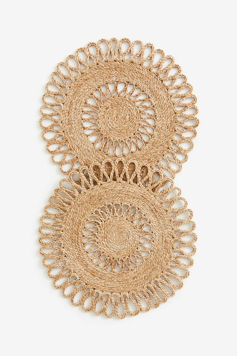 H&M 2-pack jute place mats