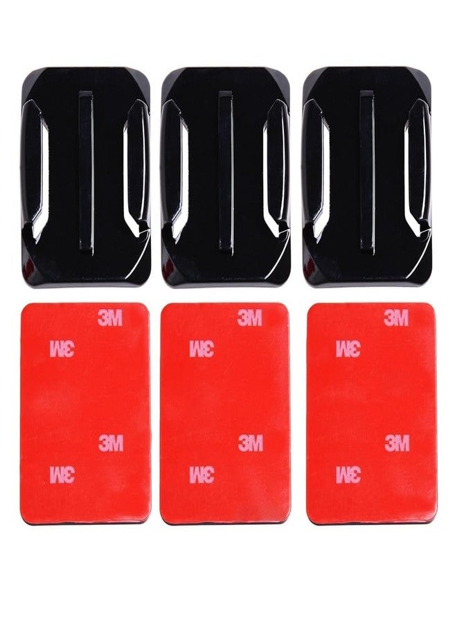 Action Pro 3M Curve Adhesive Sticky Mount, Compatible with GoPro 13/12/11/10/9/8/7/6/5/4/3+/3, DJI Osmo, Insta360, Yi, Eken, SJCAM, Noise Play & Other Action Cameras (Pack of 3) - Image 1