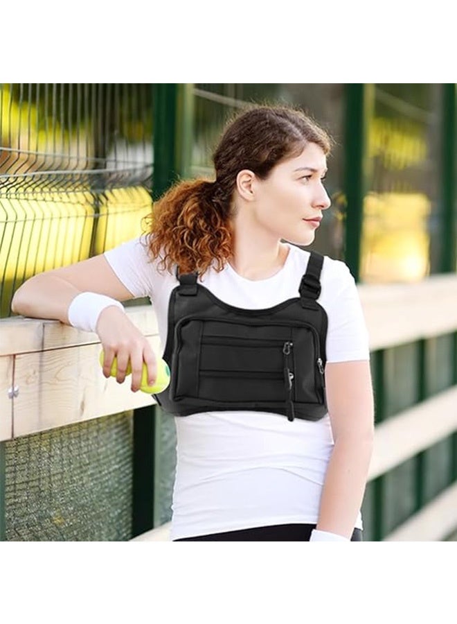 Quantum Chest Bags, Lightweight Front Chest Pack, Outdoor Adjustable Travel Chest Bag With Pocket & Extra Storage for Running - Image 5