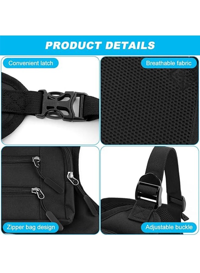 Quantum Chest Bags, Lightweight Front Chest Pack, Outdoor Adjustable Travel Chest Bag With Pocket & Extra Storage for Running - Image 4