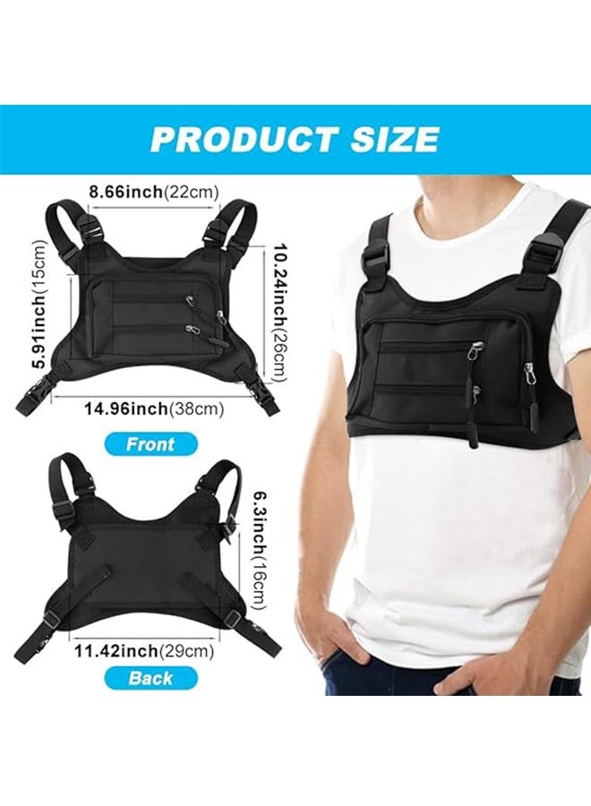 Quantum Chest Bags, Lightweight Front Chest Pack, Outdoor Adjustable Travel Chest Bag With Pocket & Extra Storage for Running - Image 2