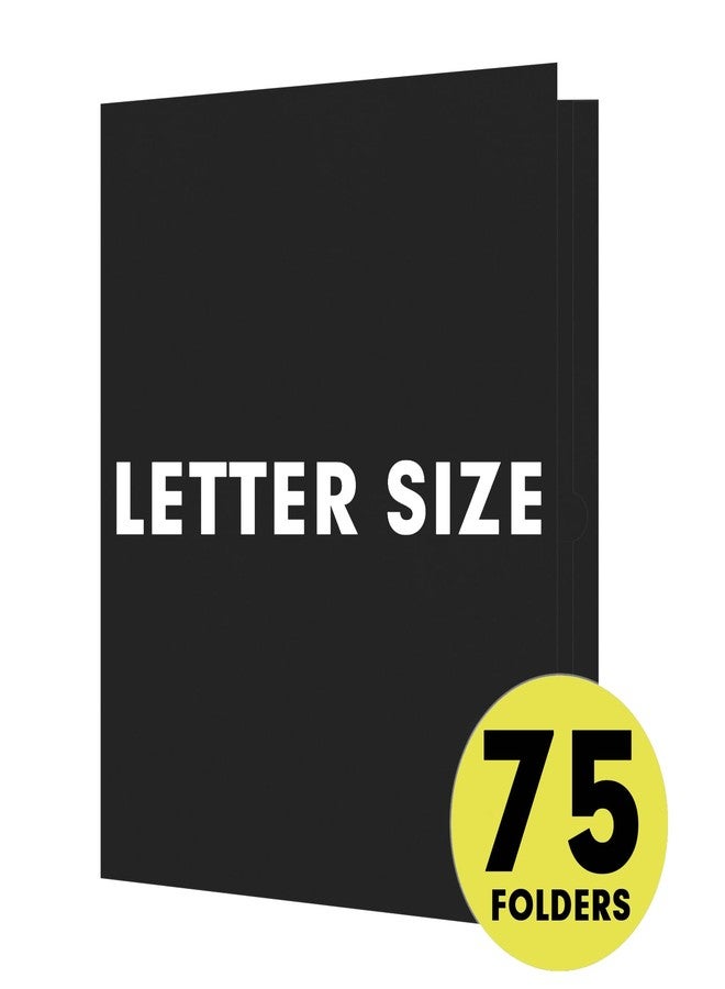 RAZCC Two Pocket Folders, RAZCC 75 Pack 2 Pocket Folders Fit Letter Size Paper, Paper Folders with Pockets for School Office Business Home, Black - Image 4