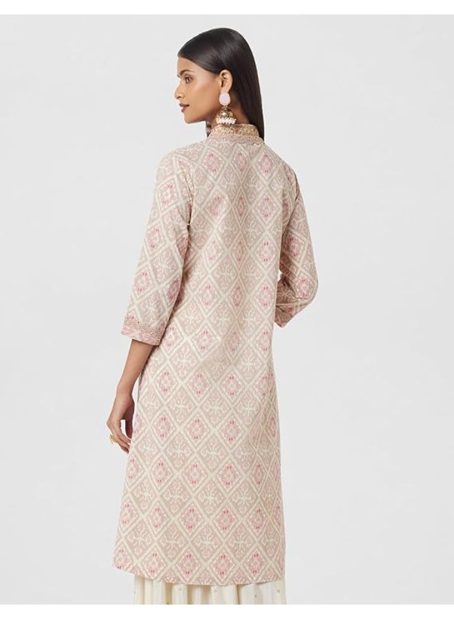 BIBA Women Cotton Regular Fit Kurta XL - Image 3