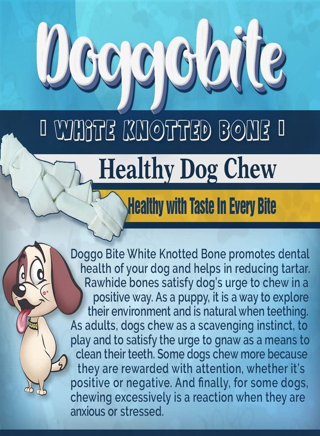 Doggo Bite Natural Milky Chews Knotted Dog Chewable Bones-Dog Treats, 6 inches Pack of 450G-All Life Stages - Image 5