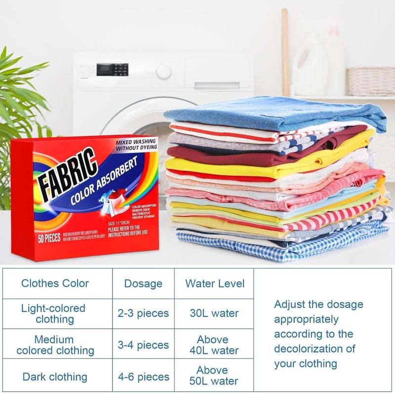 Dryer Sheets, Prevent Color Bleeds Runs Absorber Laundry Anti Dyeing Clothes, Clothing Absorbing Paper Mite Removal Trapping Sheets for Home Apartment Use(4 Box/200Pcs) - Image 5