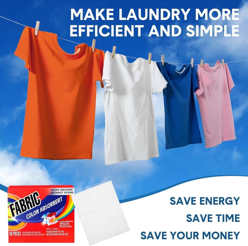 Dryer Sheets, Prevent Color Bleeds Runs Absorber Laundry Anti Dyeing Clothes, Clothing Absorbing Paper Mite Removal Trapping Sheets for Home Apartment Use(4 Box/200Pcs) - Image 4