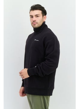 Champion Men Sportswear Fit Long Sleeve Outdoor Sweatshirt, Black  - Image 2