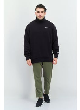 Champion Men Sportswear Fit Long Sleeve Outdoor Sweatshirt, Black  - Image 4