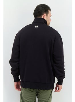 Champion Men Sportswear Fit Long Sleeve Outdoor Sweatshirt, Black  - Image 3