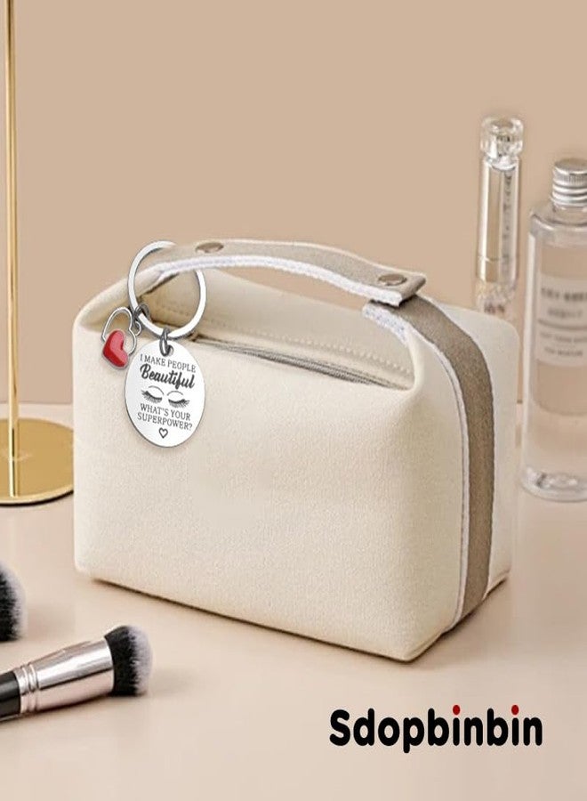 Sdopbinbin Best Makeup Artist Gifts for Women Makeup Artist Keychain for Esthetician Best Lash Artist Birthday Gift for Women Makeup Artists Christmas Gifts for Beauticians Makeup Artists - Image 2