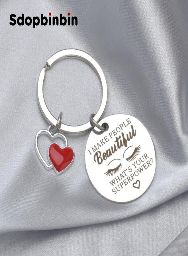 Sdopbinbin Best Makeup Artist Gifts for Women Makeup Artist Keychain for Esthetician Best Lash Artist Birthday Gift for Women Makeup Artists Christmas Gifts for Beauticians Makeup Artists - Image 3