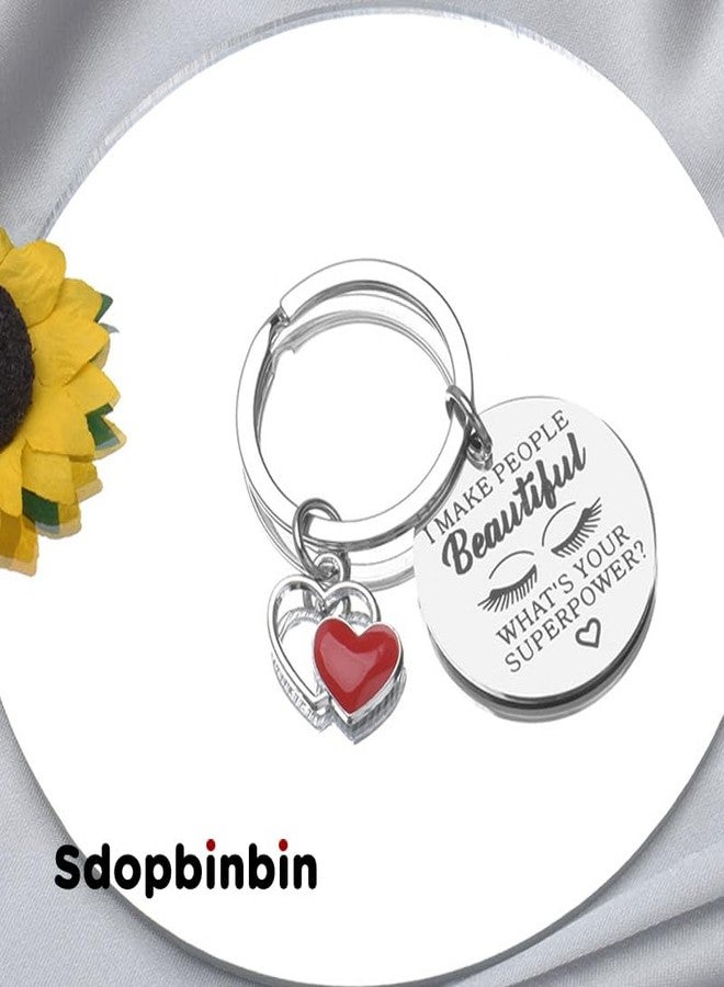 Sdopbinbin Best Makeup Artist Gifts for Women Makeup Artist Keychain for Esthetician Best Lash Artist Birthday Gift for Women Makeup Artists Christmas Gifts for Beauticians Makeup Artists - Image 4