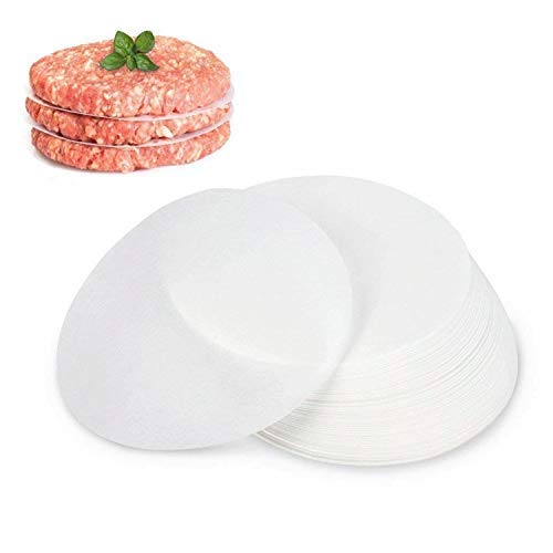 GWHOLE 500pcs Wax Paper NonStick Hamburger Patty Paper Food Grade BBQ Grill Waxed Stencil Sheet RestaurantGrade Round Wax Paper 43 inch