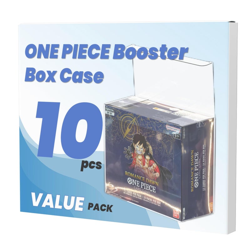 HOUSYLOVE حماة HOUSYLOVE PET OPCG لتعزيز لعبة الورق One Piece 10 عبوة 050 مم سميك شفاف صندوق عرض معزز ONE PIECE TCG يناسب OP01OP03OP04OP05OP06 حالة الحماية - Image 2