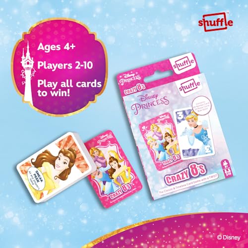 Shuffle Disney Princess Crazy 8's Playing Cards – Return Gift for Kids, Fun Card Game for Birthdays & Parties | Pack of 1 - Image 5