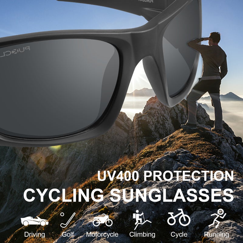 بوكيلار PUKCLAR Professional Men's Fishing Sunglasses - TR90 Ultra-Light Polarized العدسة، حماية UV400، معابد مطاطية مضادة للانزلاق، وضوح HD للصيادين والرياضات في الهواء الطلق - Image 4