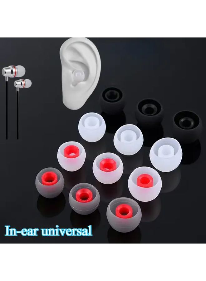 6pcs Type D Silicone Earphone Cover Universal Earbud Sleeve Accessories In Ear Replacement Pads Sound Isolation Snug Fit Comfort Smooth Texture Clean Hygiene Office Music Use - Image 1