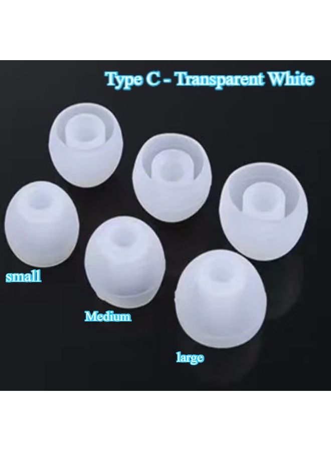 6pcs Type D Silicone Earphone Cover Universal Earbud Sleeve Accessories In Ear Replacement Pads Sound Isolation Snug Fit Comfort Smooth Texture Clean Hygiene Office Music Use - Image 5