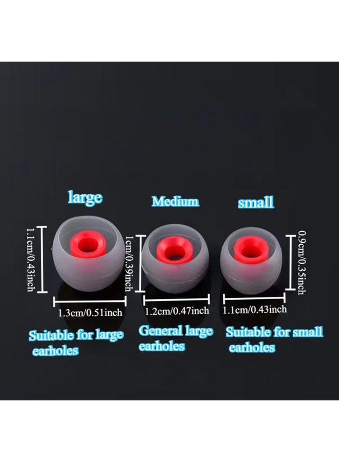 6pcs Type D Silicone Earphone Cover Universal Earbud Sleeve Accessories In Ear Replacement Pads Sound Isolation Snug Fit Comfort Smooth Texture Clean Hygiene Office Music Use - Image 2