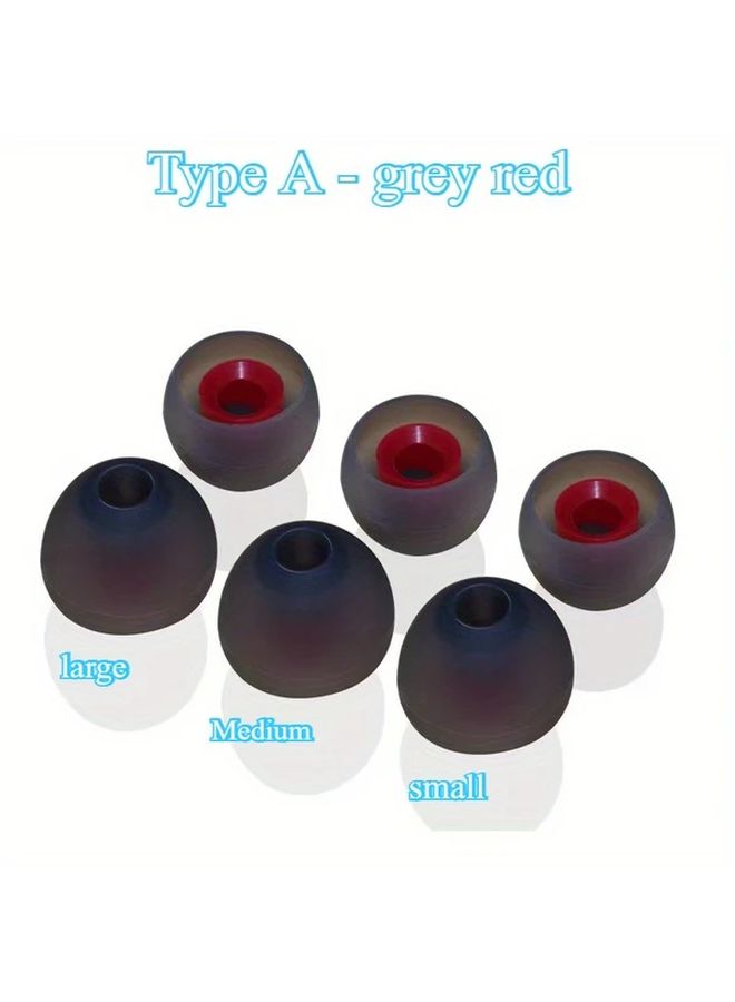 6pcs Type D Silicone Earphone Cover Universal Earbud Sleeve Accessories In Ear Replacement Pads Sound Isolation Snug Fit Comfort Smooth Texture Clean Hygiene Office Music Use - Image 3