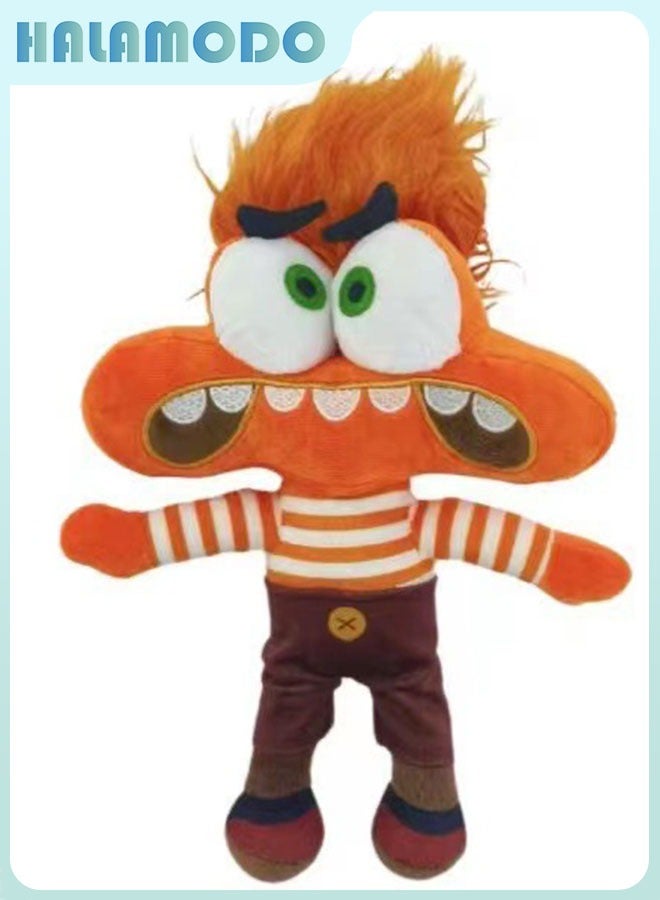 HALAMODO Inside Out Brown - haired Jolly in Striped Clothes Q - version Plush Toy - A Sweet and Thoughtful Item for Birthday Giving, Perfect for Decorating Bedroom, Living Room, and Desk Areas, and an Office Relaxation Essential 30cm  - Image 1