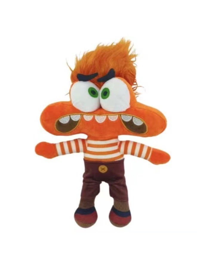 HALAMODO Inside Out Brown - haired Jolly in Striped Clothes Q - version Plush Toy - A Sweet and Thoughtful Item for Birthday Giving, Perfect for Decorating Bedroom, Living Room, and Desk Areas, and an Office Relaxation Essential 30cm - Image 1
