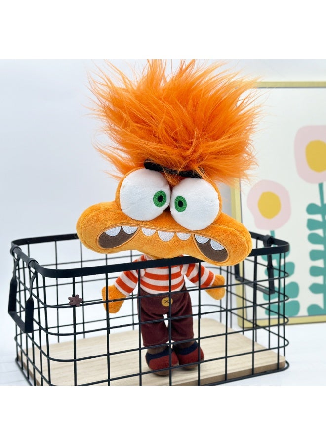 HALAMODO Inside Out Brown - haired Jolly in Striped Clothes Q - version Plush Toy - A Sweet and Thoughtful Item for Birthday Giving, Perfect for Decorating Bedroom, Living Room, and Desk Areas, and an Office Relaxation Essential 30cm - Image 2