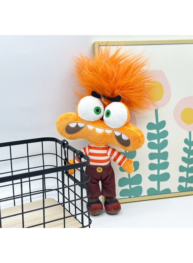 HALAMODO Inside Out Brown - haired Jolly in Striped Clothes Q - version Plush Toy - A Sweet and Thoughtful Item for Birthday Giving, Perfect for Decorating Bedroom, Living Room, and Desk Areas, and an Office Relaxation Essential 30cm - Image 4