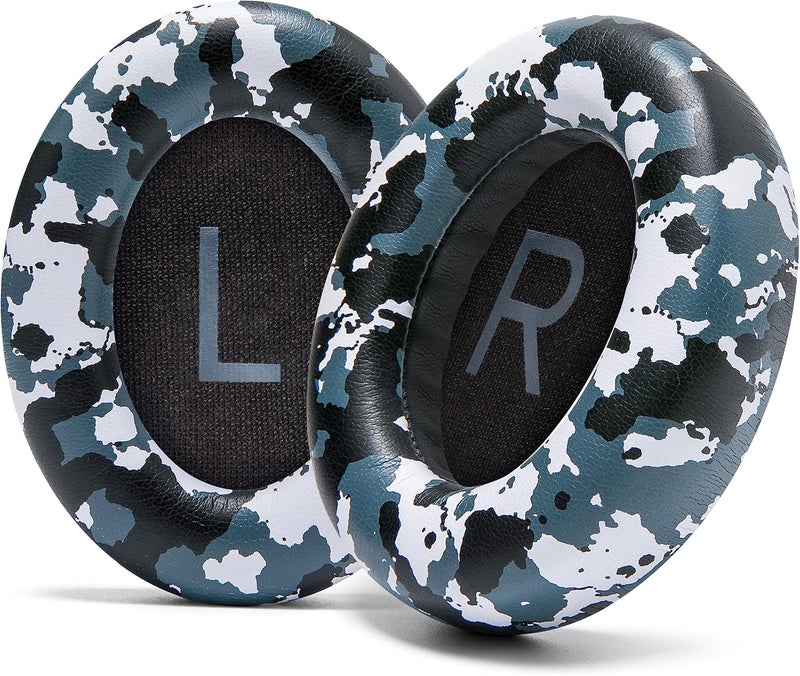 WC Wicked Cushions Upgraded Replacement Ear Pads for Bose 700 Noise Cancelling Headphones (NC700) - Softer PU Leather, Luxurious Memory Foam, Added Thickness, Extra Durable Ear Cushions |Snow Camo - Image 1