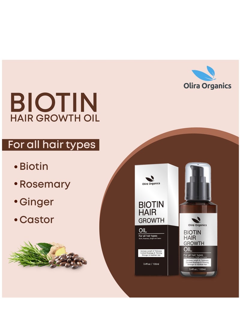 Biotin Rosemary Hair Oil With Castor & Ginger & Scalp Strengthening Hair Growth Oil 100ml - Nourishing Treatment For Dry Damaged Hair Split Ends & Healthy Growth | Pack of 2 - pzsku/ZA542A24A8AF7E4C7A8E1Z/45/_/1710184731/3054f070-2734-4fad-a2e2-efd627bf6395