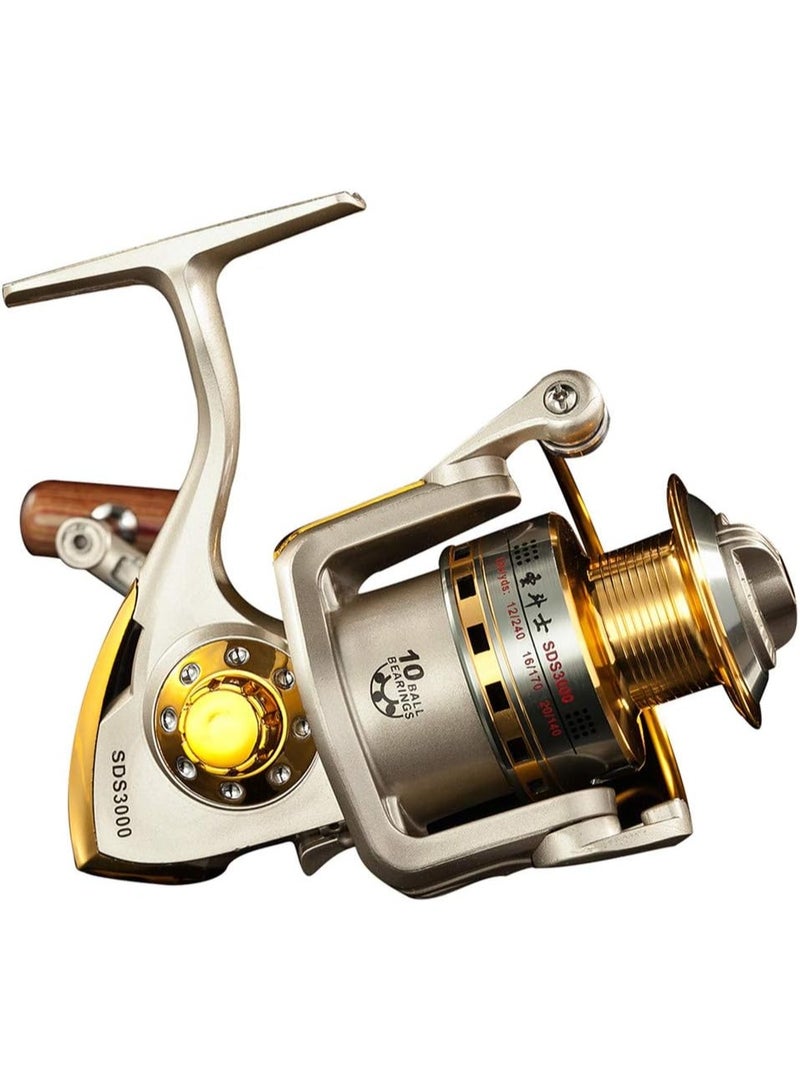 Soofam Spinning Fishing Reels for Saltwater Freshwater  6000 Series Left/Right Interchangeable Trout Spinning Reel Carp Fishing Spool 10 Ball Bearings Light and Smooth - Image 3