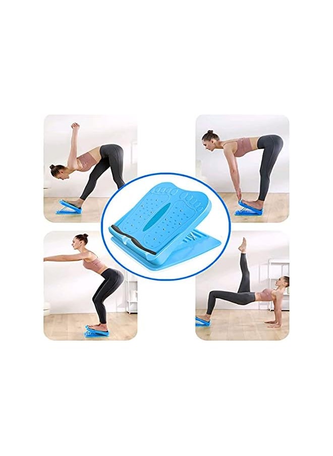 Sky Land - Land Portable Strength Training Equipment Leg Slant Board For Calf Stretcher Ankle And Stretching Tight Calves And Have 4 Adjustable Incline Angle With Max User Weight Of 330 Lbs. Em 9347 B, Blue - Image 1