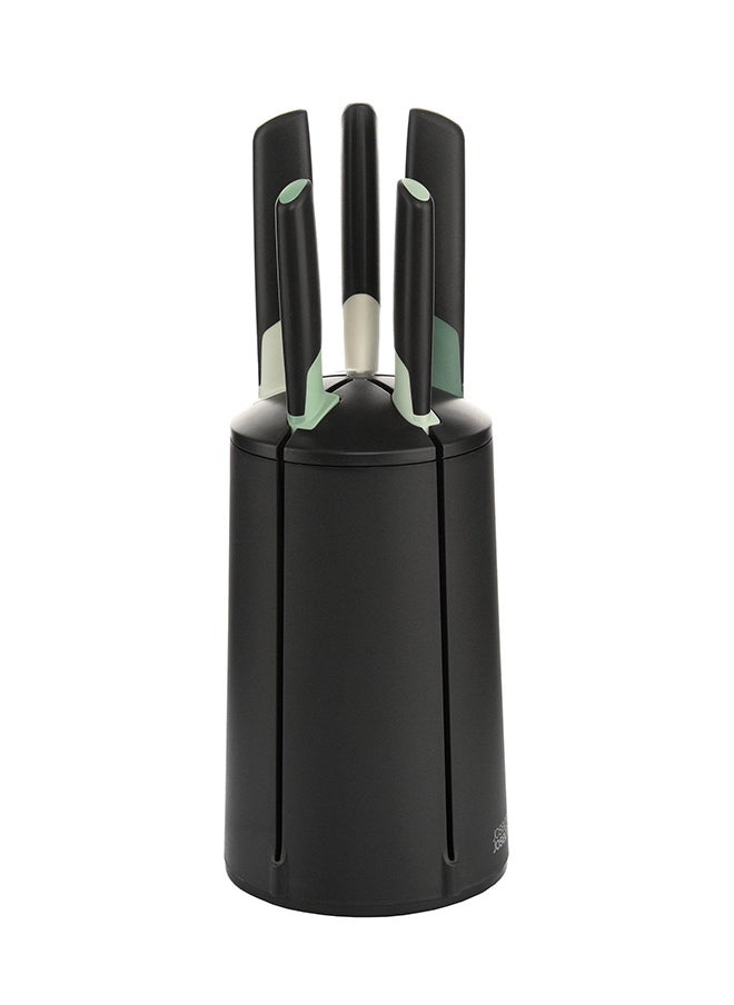 Joseph Joseph Elevate Knives 5 Pcs Carousel Set Editions Sage and Green Black  - Image 1