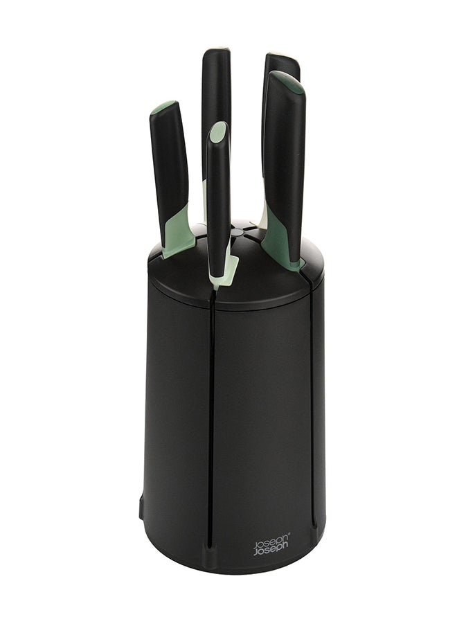 Joseph Joseph Elevate Knives 5 Pcs Carousel Set Editions Sage and Green Black  - Image 2