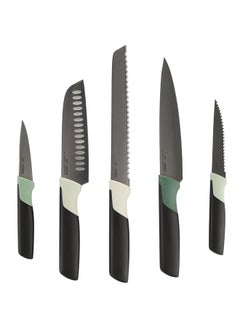 Joseph Joseph Elevate Knives 5 Pcs Carousel Set Editions Sage and Green Black  - Image 3