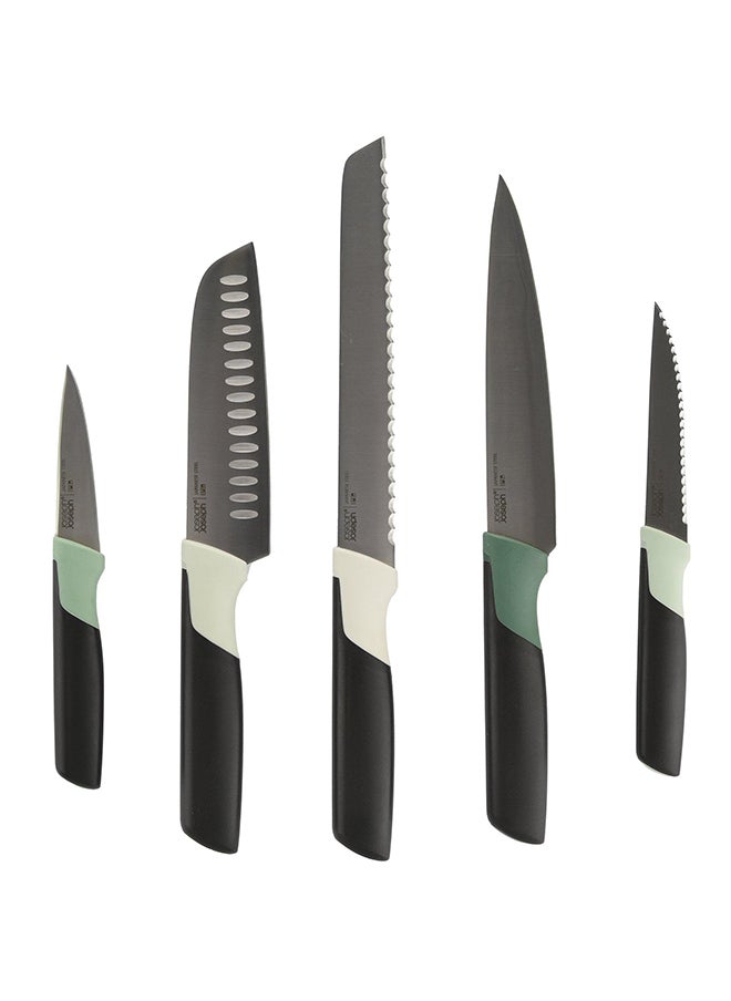 Joseph Joseph Elevate Knives 5 Pcs Carousel Set Editions Sage and Green Black  - Image 3